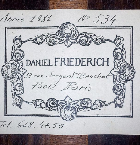1981 Daniel Friederich CD/IN