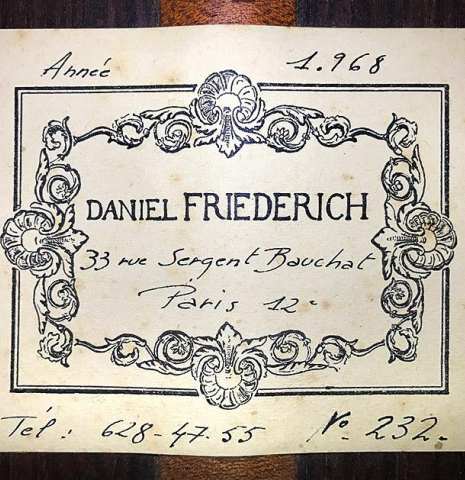 1968 Daniel Friederich SP/IN