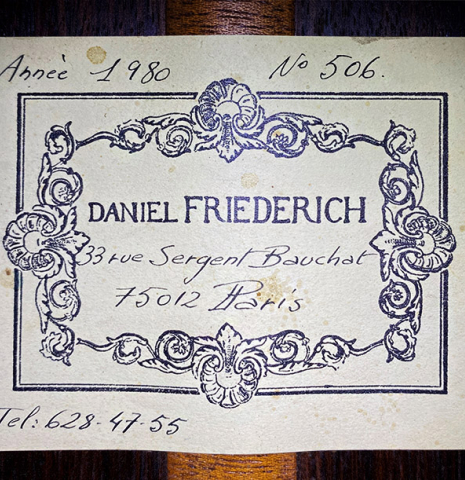 1980 Daniel Friederich CD/IN