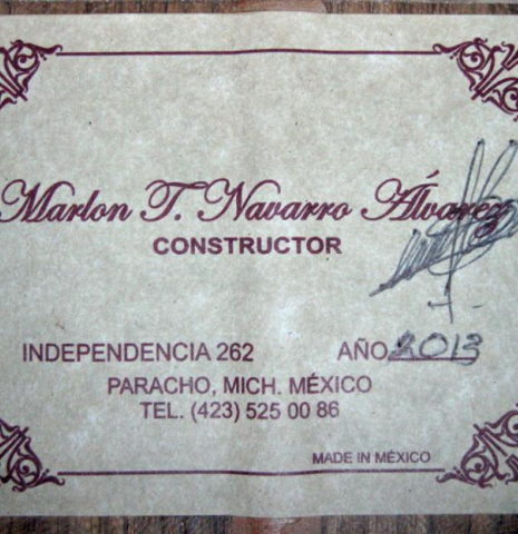 2013 Francisco Navarro Garcia "Student Classical" SP/PE