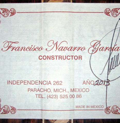 2013 Francisco Navarro Garcia "Smallman" CD/CO