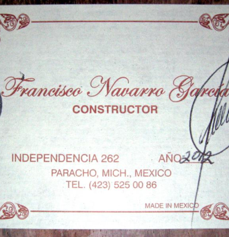 2012 Francisco Navarro Garcia "Smallman Premium" CD/CO
