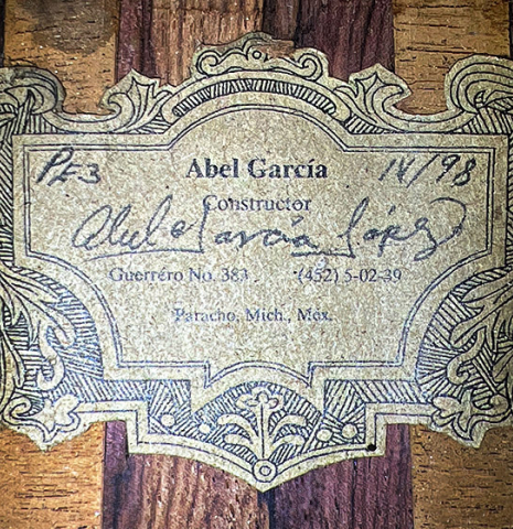1998 Abel Garcia CD/PE (ex Angel Romero)