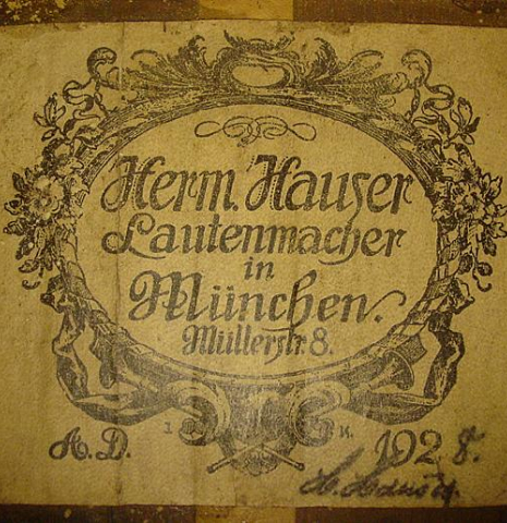 1928 Hermann Hauser I SP/CSAR (ex Celedonio Romero)