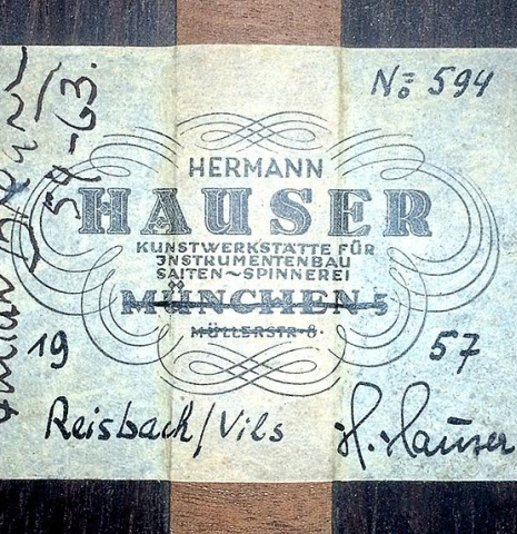 1957 Hermann Hauser II SP/CSAR (ex Julian Bream)
