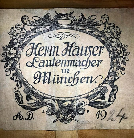 1924 Hermann Hauser I &quot;Vienna Hybrid&quot; SP/MP