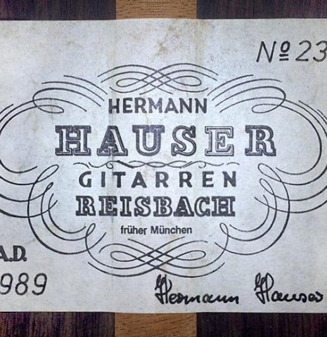 1989 Hermann Hauser III SP/CSAR