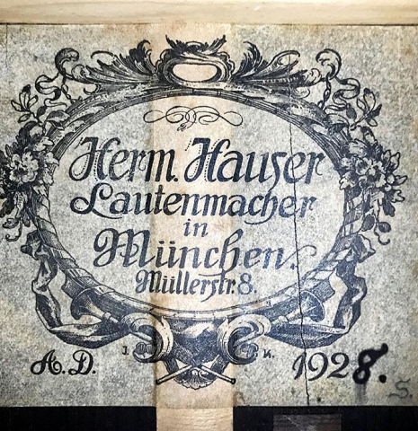 1928 Hermann Hauser I &quot;Llobet&quot; SP/CSAR