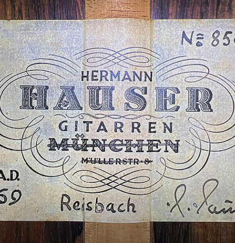 1969 Hermann Hauser II &quot;Llobet&quot; SP/CSAR