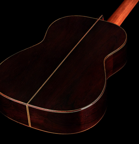 The back and sides of a 1952 Hermann Hauser I SP/CSAR (ex Sergio Abreu) made with spruce and CSA rosewood