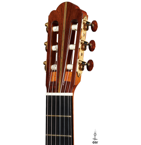 The label of a 2010 Hermann Hauser III classical guitar made of spruce and CSA rosewood