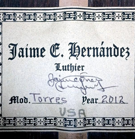 2012 Jaime Hernandez "Torres" SP/CSAR