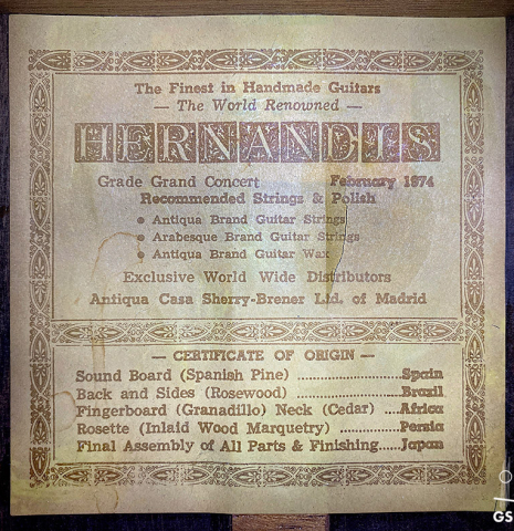 1974 Hernandis "Grand Concert" CD/CSAR