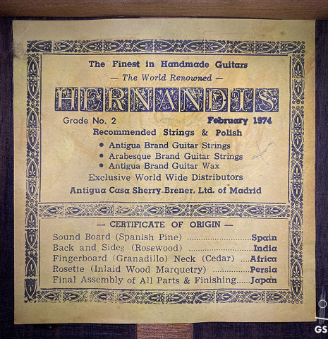 1974 Hernandis "Grade 2" CD/IN