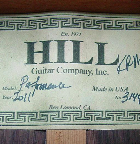 2011 Kenny Hill "Performance SP/CD" SP/IN