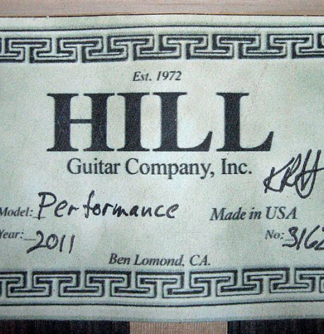 2011 Kenny Hill "Performance SP/CD" SP/IN