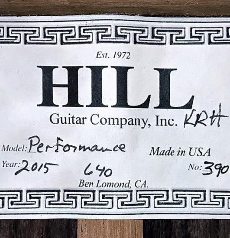 2015 Kenny Hill "Performance 640 CD/SP" CD/IN