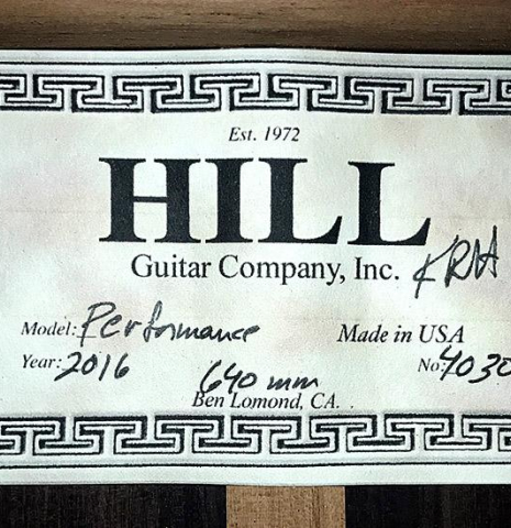 2016 Kenny Hill "Performance 640 SP/CD" SP/IN