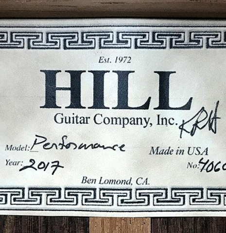 2017 Kenny Hill "Performance CD/SP" CD/IN