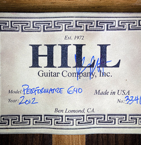 2012 Kenny Hill "Performance 640 SP/CD" SP/IN