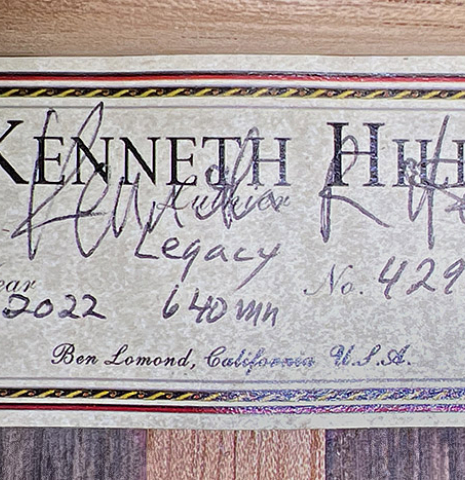 2022 Kenny Hill “Signature Legacy 640 SP/CD” SP/IN