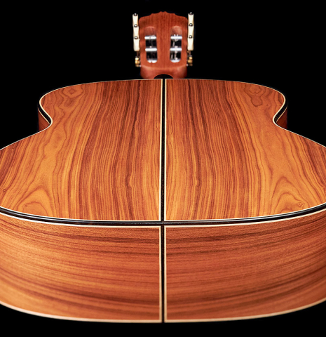 This is the pau ferro back and sides of a 2022 Stephen Hill 2a SP/PF classical guitar