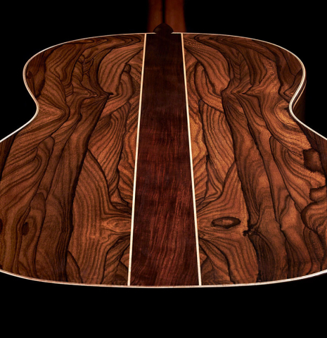 The back of a 2023 Wolfgang Jellinghaus "Signature CD/CD" CD/ZR classical guitar.