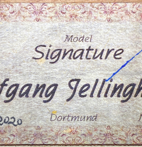 2020 Wolfgang Jellinghaus "Signature CD/SP" CD/GR