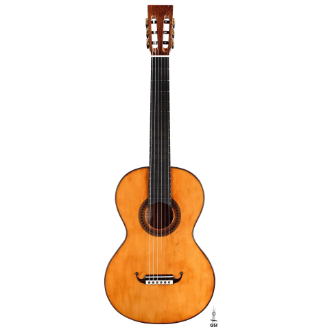 The front of a Wolfgang Jellinghaus "La Romantica 1a" made of spruce and maple