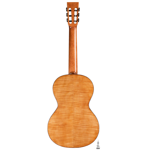 The back of a Wolfgang Jellinghaus "La Romantica 1a" made of spruce and maple