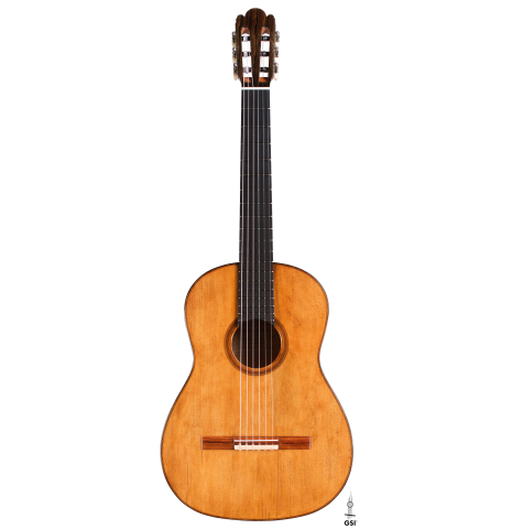 The front of a Wolfgang Jellinghaus “La Leona FE 04” made of spruce and cypress