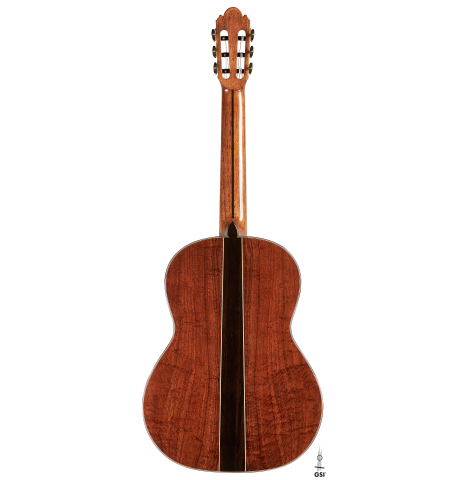 The back of a 2024 Wolfgang Jellinghaus "Signature SP/SP 640" classical guitar made of spruce and granadillo