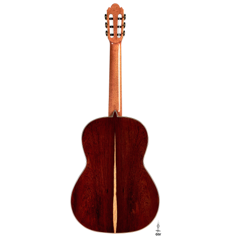 The back of a Wolfgang Jellinghaus "Espanola 1a" CD/AR classical guitar on a white background