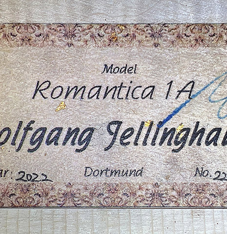 2022 Wolfgang Jellinghaus &quot;La Romantica 1a&quot; SP/MP