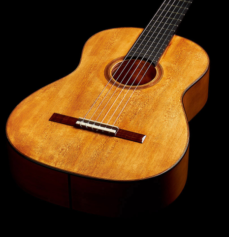 The soundboard of a Wolfgang Jellinghaus “La Leona FE 04-T” made of spruce and cypress