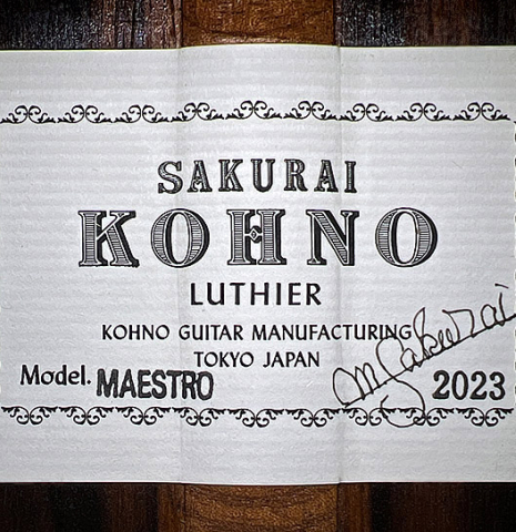 2023 Sakurai-Kohno "Maestro" SP/CSAR