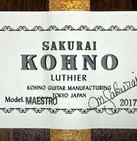 2017 Sakurai-Kohno "Maestro" CD/CSAR