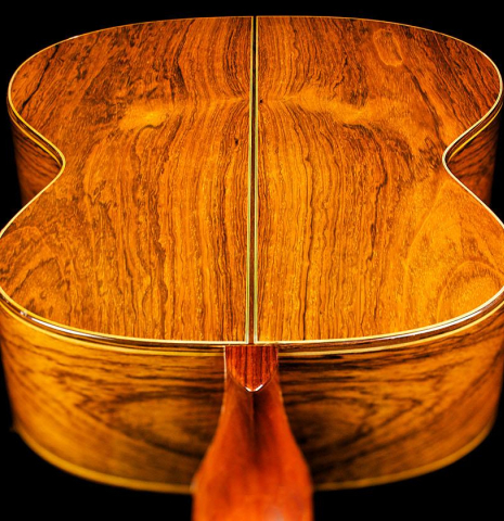 This is the back and heel of a 1987 Masaru Kohno &quot;Professional-J&quot; classical guitar with pickup 