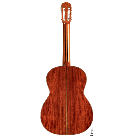 The back of a 2004 Sakurai-Kohno &quot;Professional-J&quot; classical guitar made of cedar and CSA rosewood