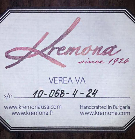 2019 Kremona "Verea" CD/IN