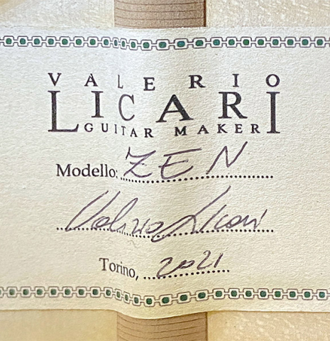 2021 Valerio Licari "Classical Zen - Fusion" SP/MP