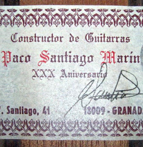 2004 Paco Santiago Marin "30th Anniversary" SP/CSAR