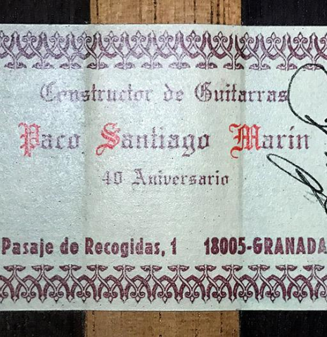 2016 Paco Santiago Marin "40th Anniversary" SP/IN