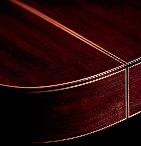 two-piece back and sides made of Indian rosewood of a 2022 Daniele Marrabello guitar
