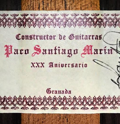 2018 Paco Santiago Marin "30th Anniversary" SP/IN