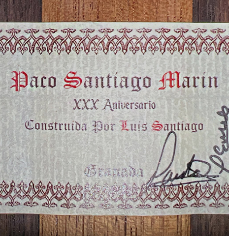 2021 Paco Santiago Marin "30th Anniversary" SP/IN