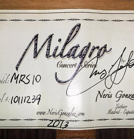 2013 Neris Gonzalez "Milagro 10-String" SP/IN