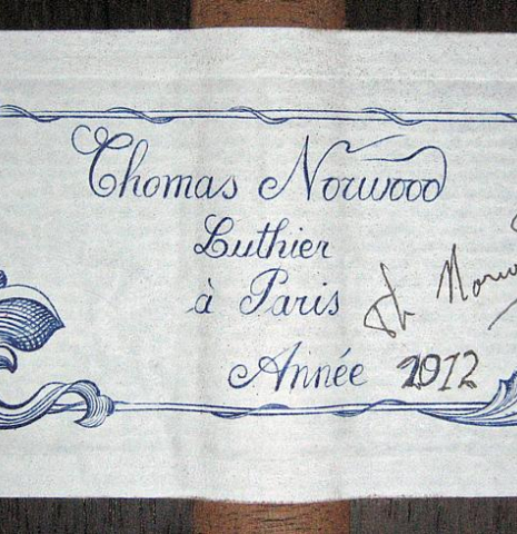 2012 Thomas Norwood "1932 Esteso" SP/CSAR