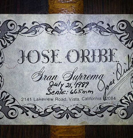1989 Jose Oribe &quot;Gran Suprema&quot; CD/CSAR (ex Stephen Paul, aka &quot;Esteban&quot;)