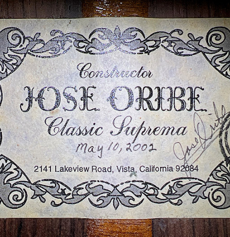 2002 Jose Oribe &quot;Classic Suprema&quot; CD/CSAR
